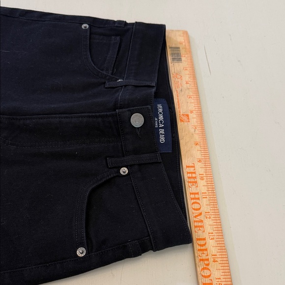 Veronica Beard Ryleigh SlimHigh Rise Straight Ankle Jeans in Onyx Size 27 - Picture 7 of 16